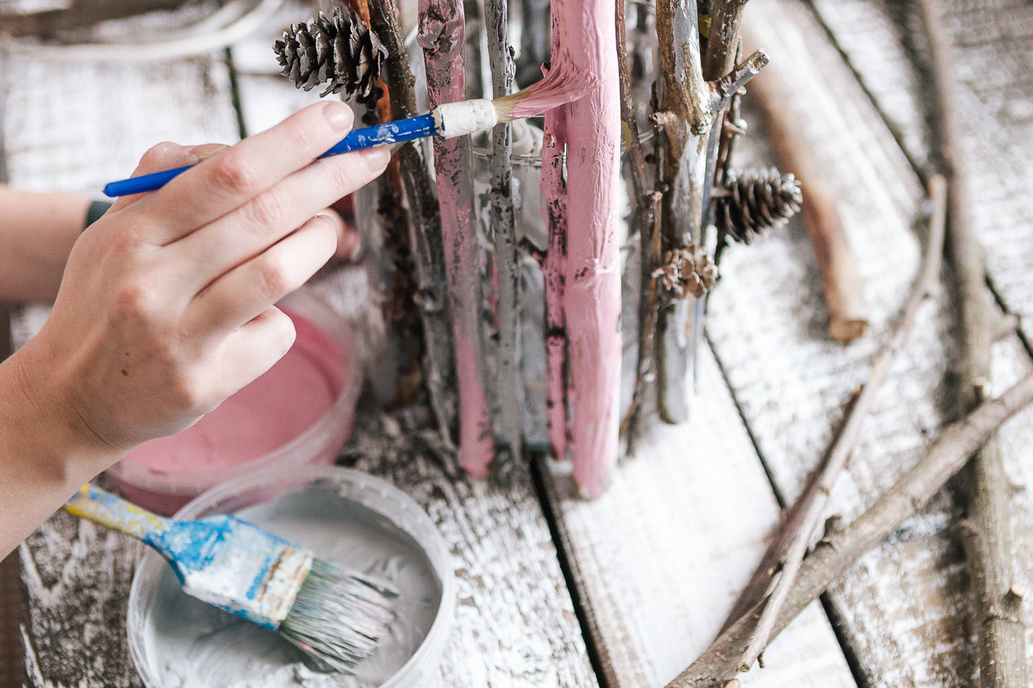 Своими руками: Светильник из веток