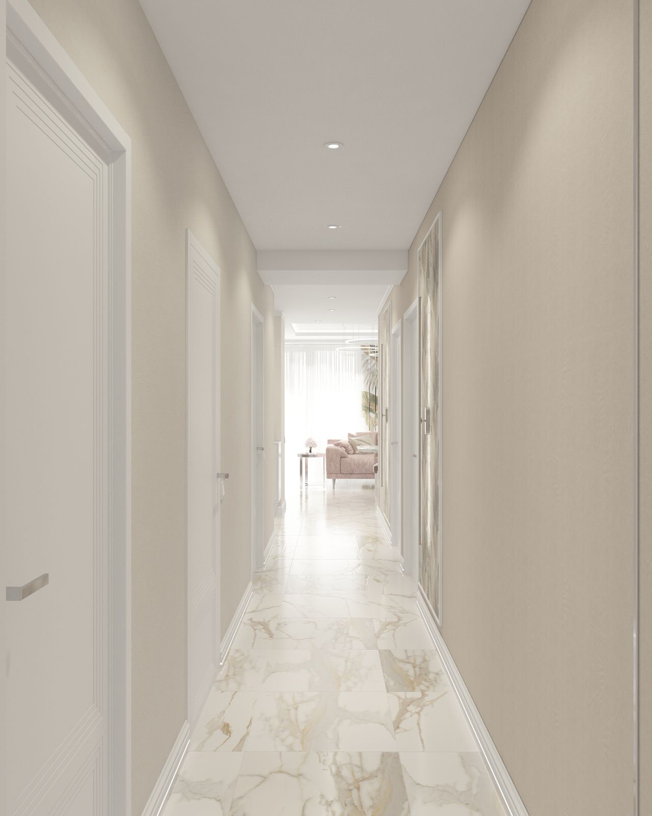 Нежнейший дизайн трехкомнатной квартиры