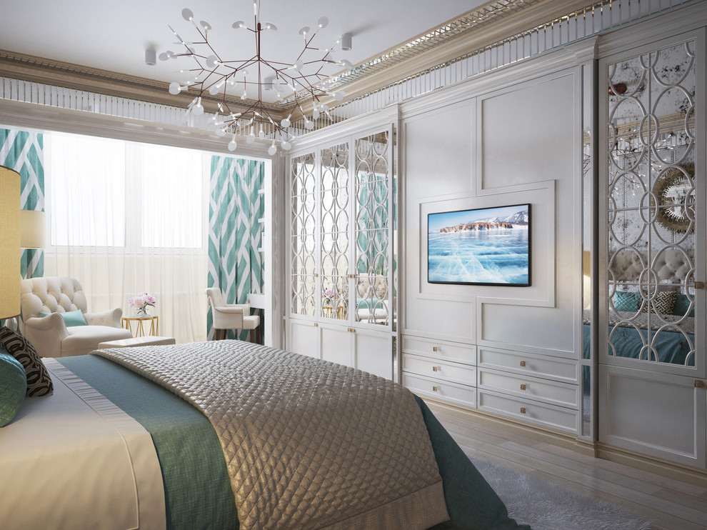 нежная спальня для молодой пары