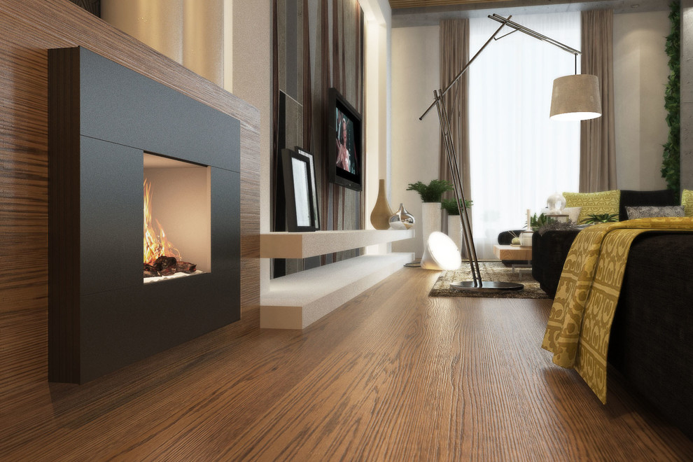 Обложка проекта: Лофт с камином.