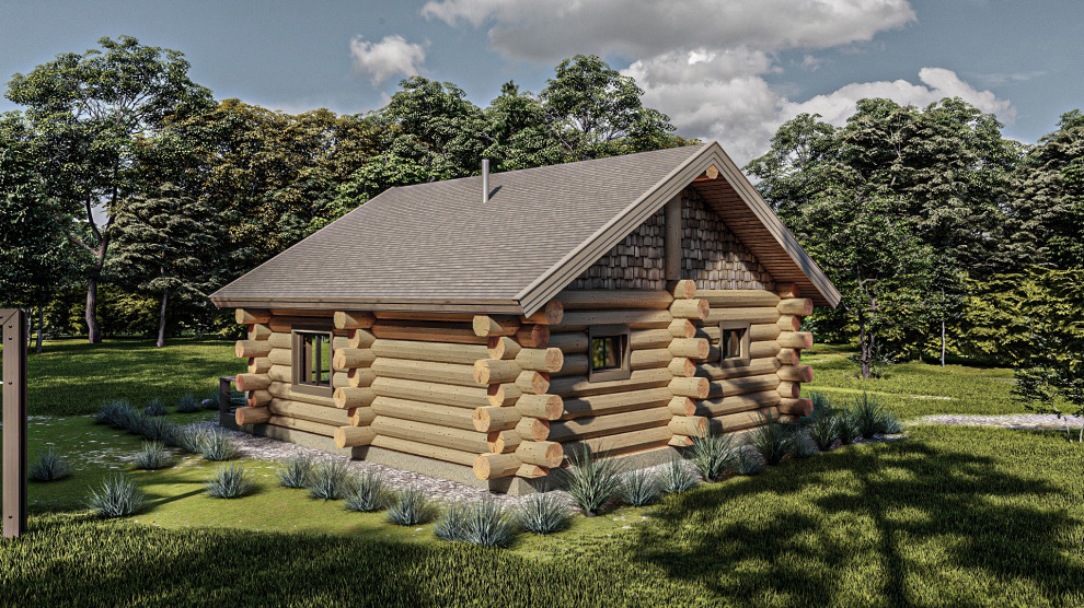 Баня "Нормал" по технологии Post and Beam