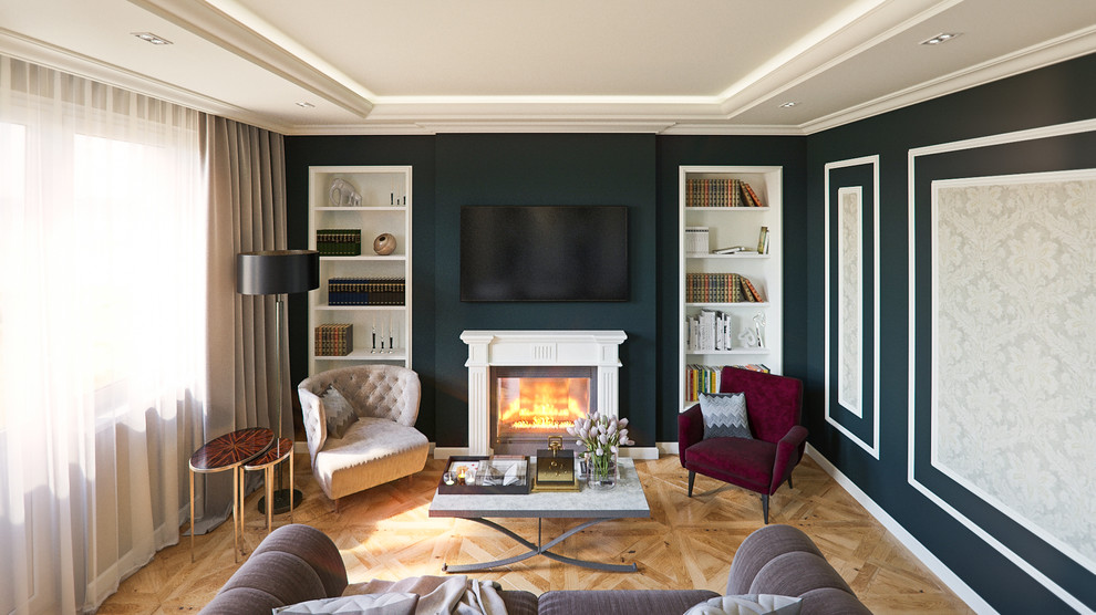 Двухэтажная квартира в стиле Яркая классика 340 м2