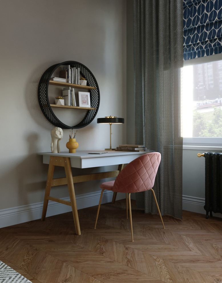 Обложка проекта: Жемчужина Рози. Проект квартиры в Москве для мамы и дочки.