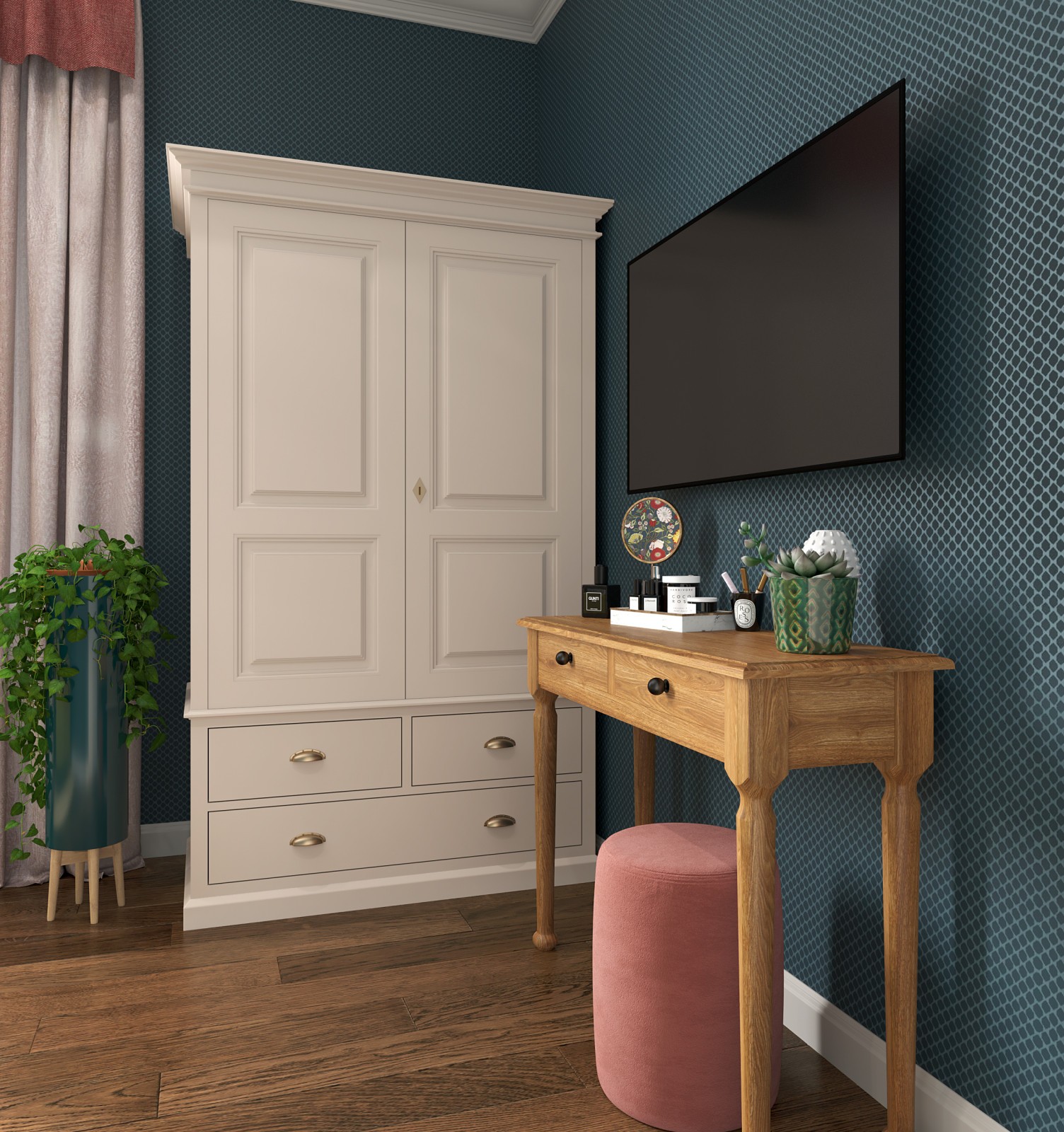 спальня родителей. визуализация