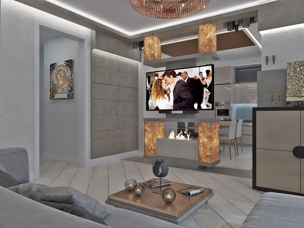 Квартира в смешанном стиле Лофт&АртДеко