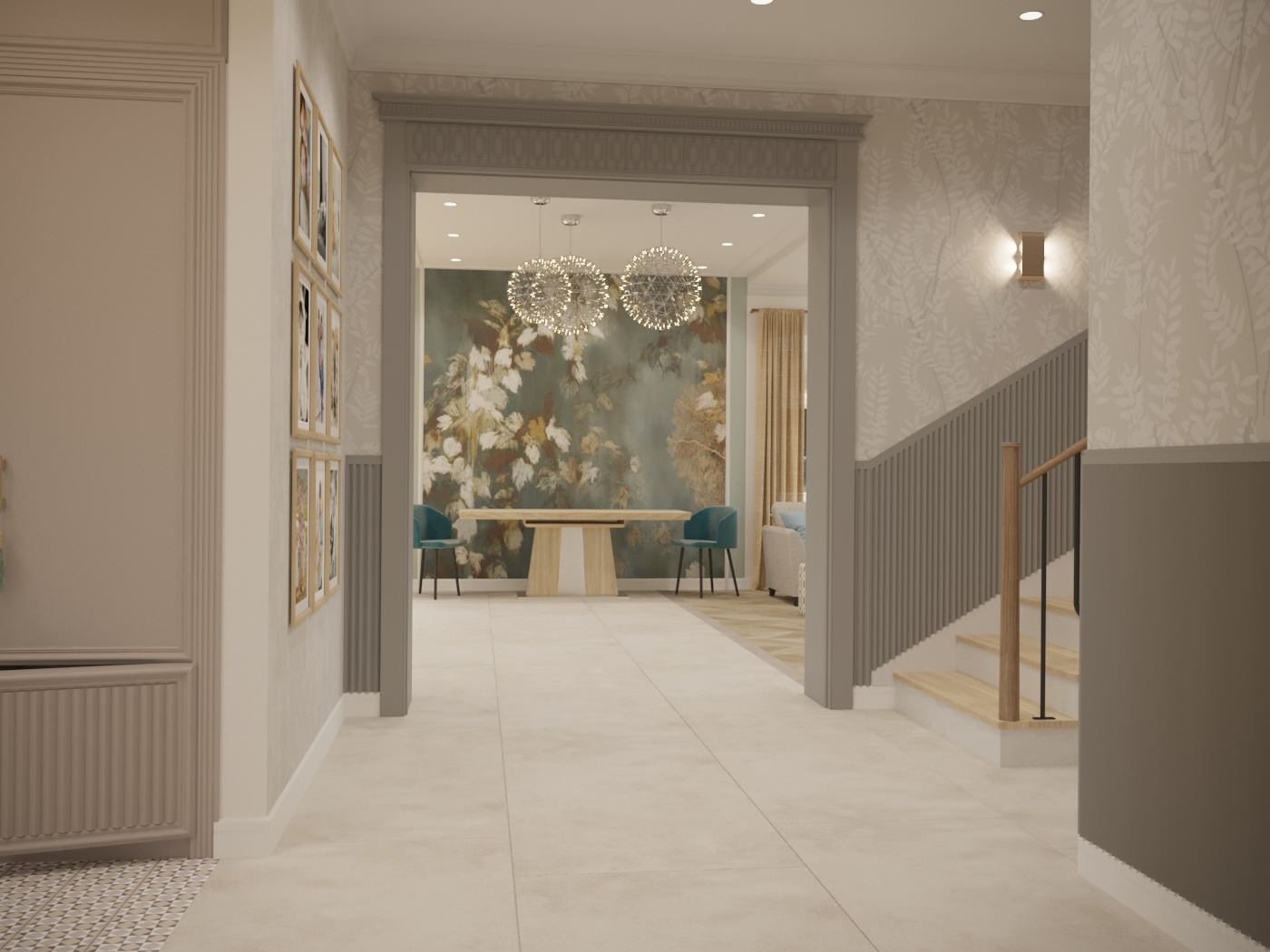 Дом с теплой, семейной атмосферой. 1 этаж