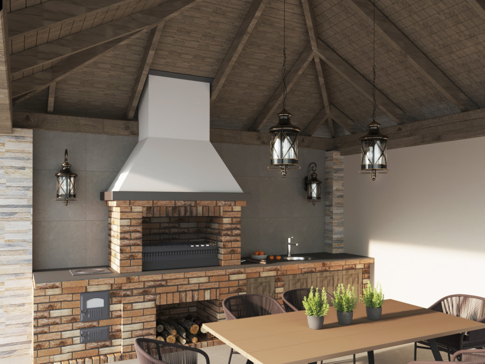 Дизайн-проект беседки с барбекю в Калининградской обл.