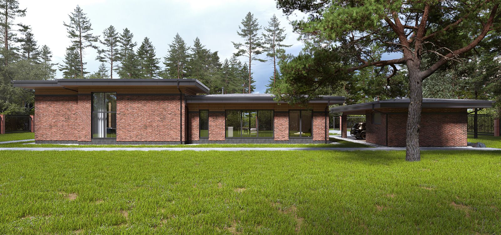 Частный дом в стиле "Райт"