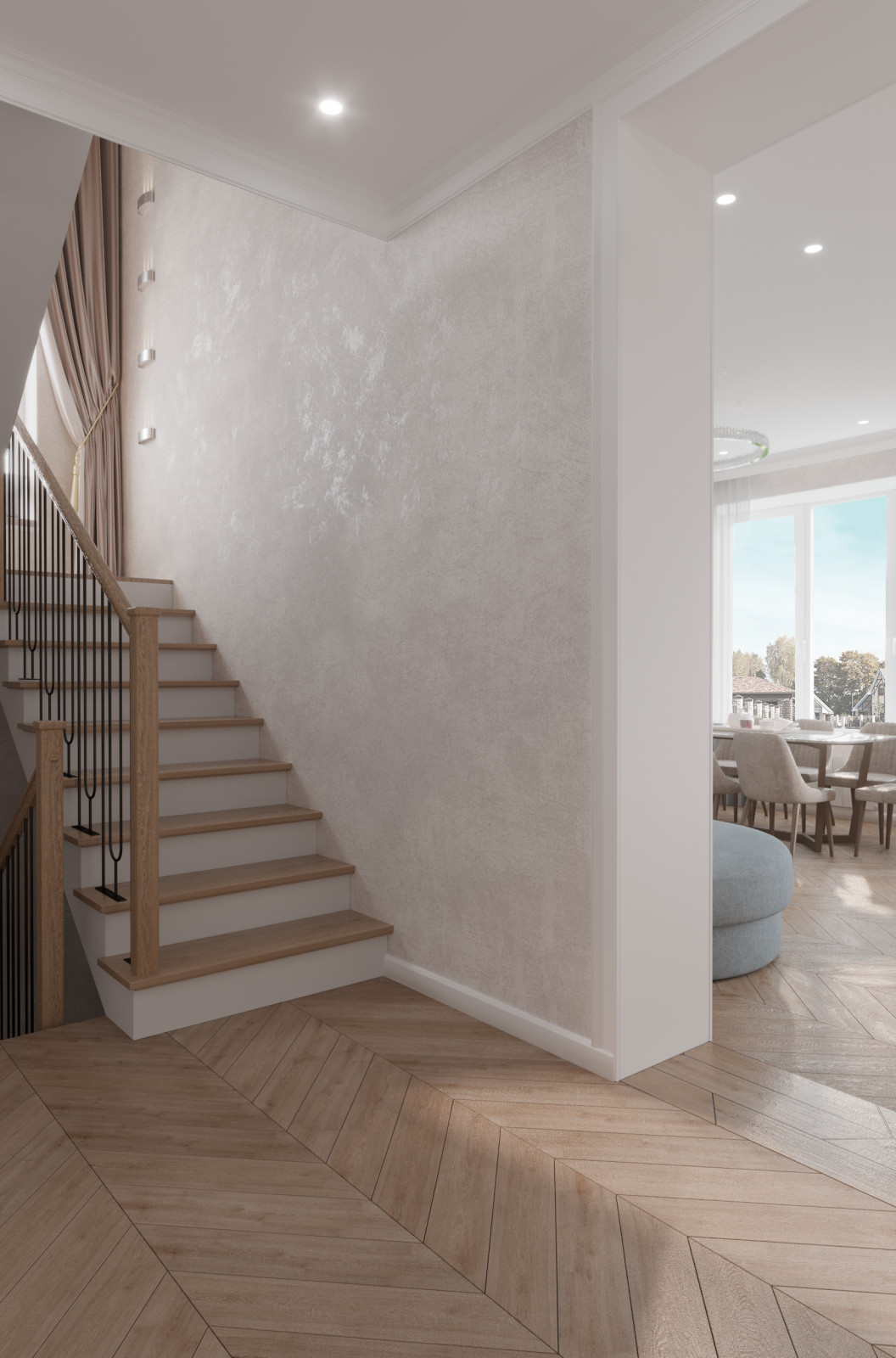 Дизайн интерьера двухэтажного дома 120 кв.м.