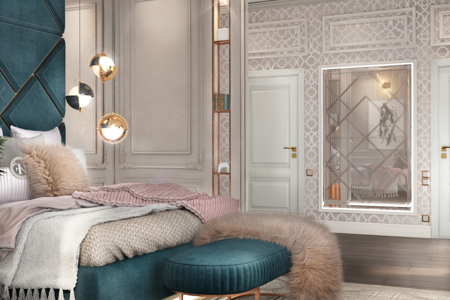 Спальня в стиле арт-деко