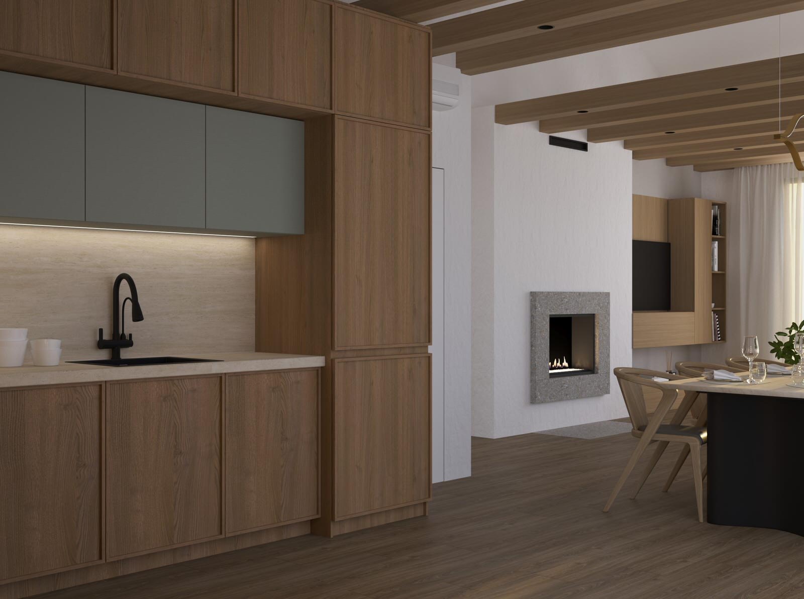 Проект загородного дома в Ленинградской области, стиль джапанди