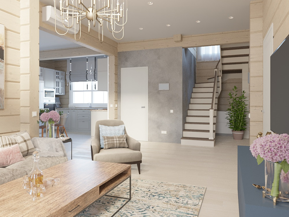 Двухэтажный деревянный дом