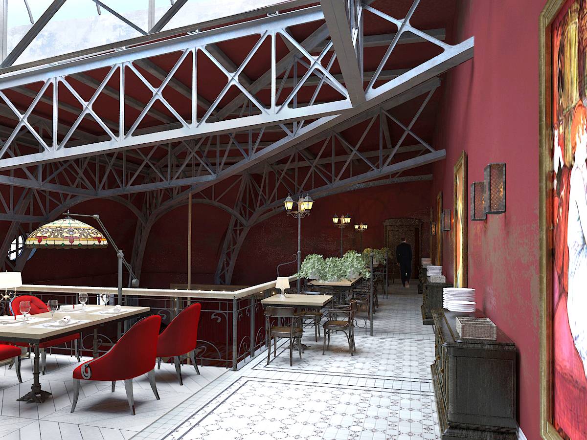 зал ресторана - кабаре при театре