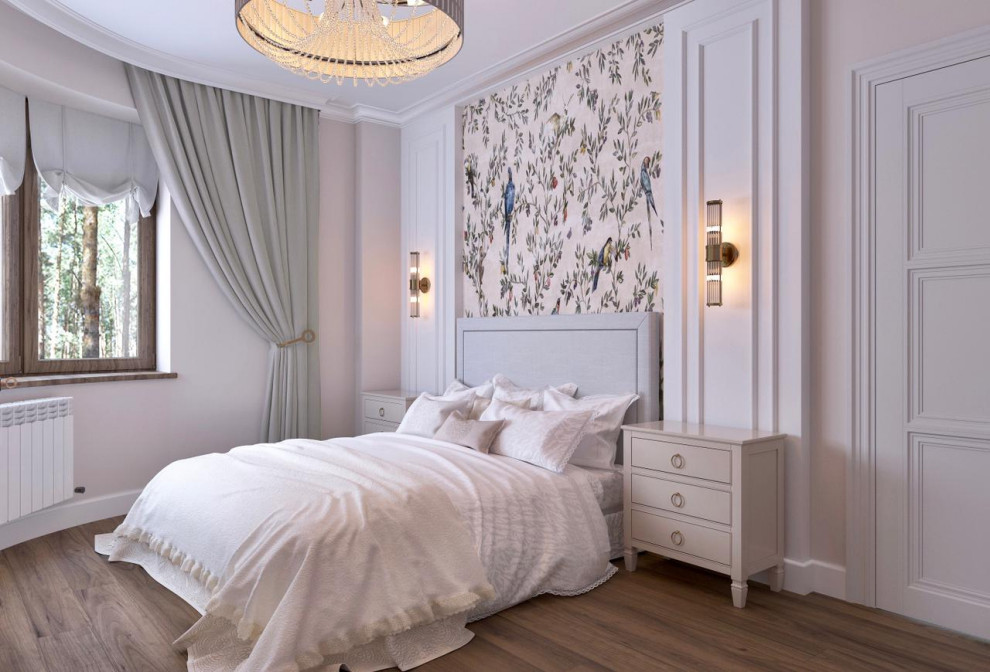 Квартира в Петербурге, на проспекте Ветеранов. Стиль неоклассика.