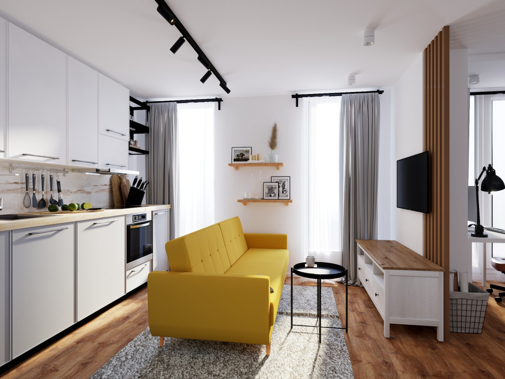 Зона кухни-гостиной