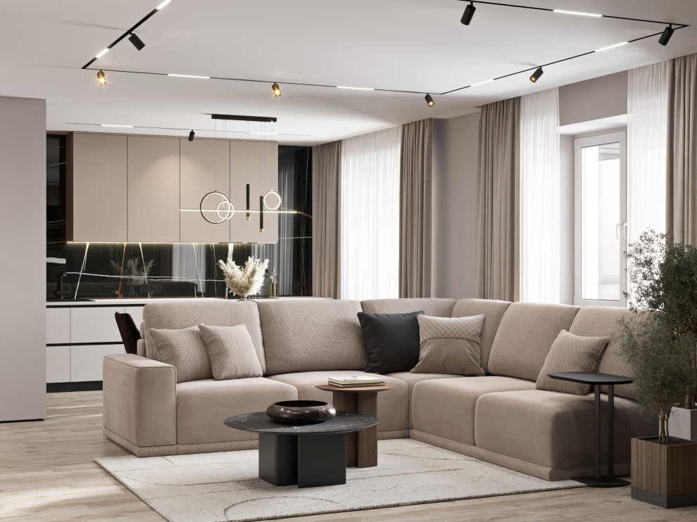 3-комнатная квартира для семейной пары в современном стиле