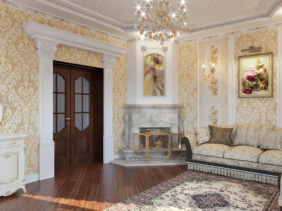 Классическая гостиная и кабинет в с.Ямном для семейной пары.