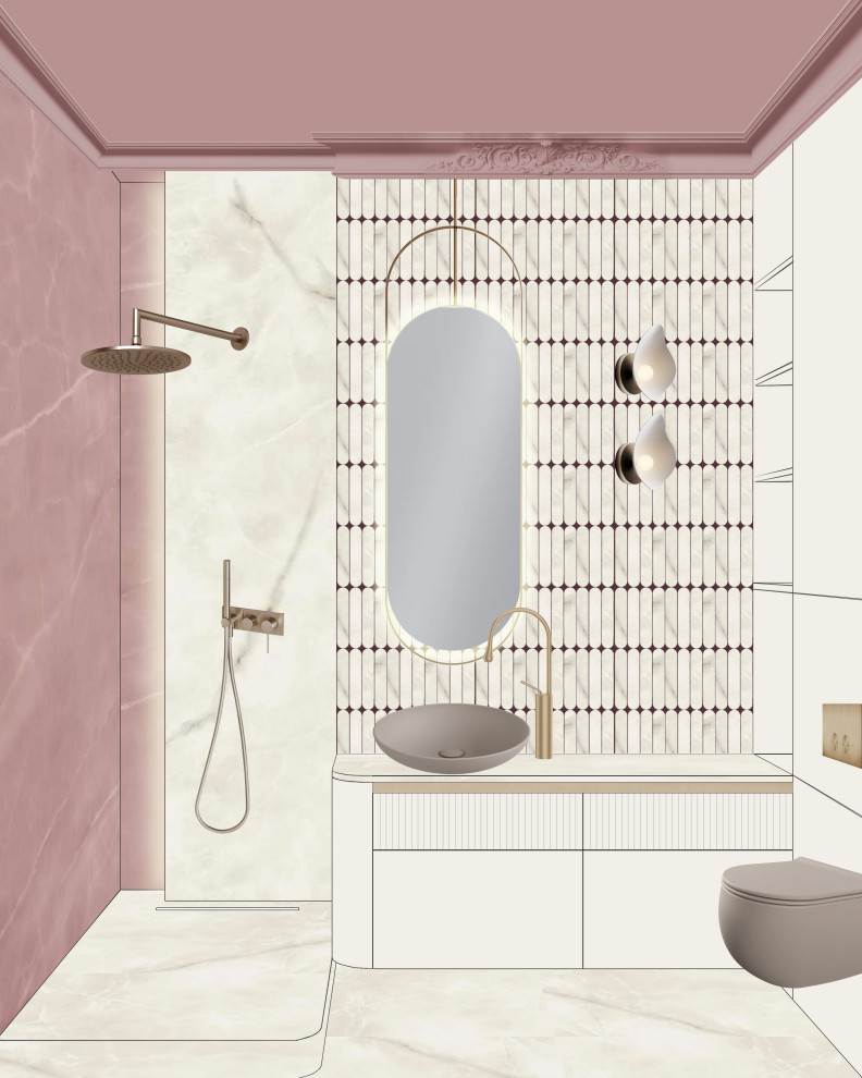 Стилевой коллаж ванной комнаты