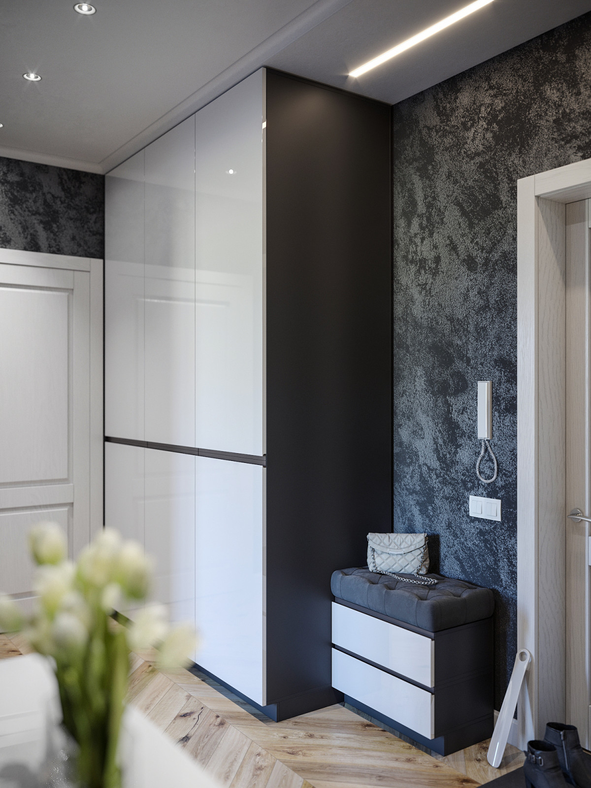 Дизайн интерьера однокомнатной квартиры с кухней-гостиной (ул.Р.Зорге)