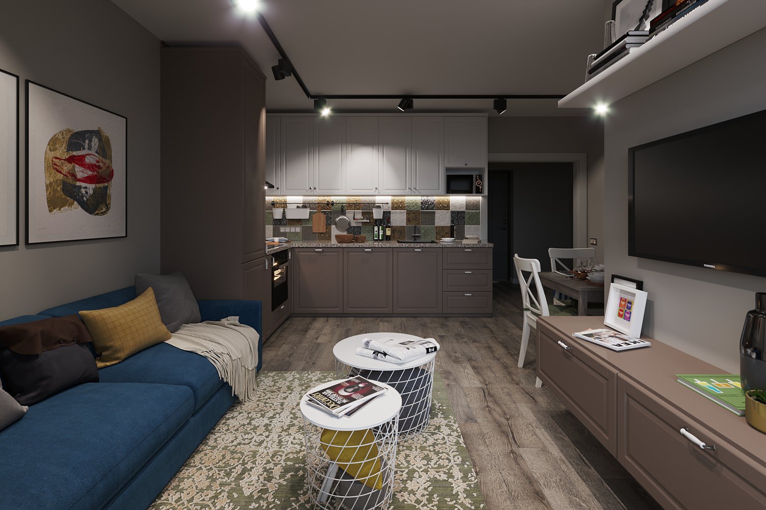 Квартира с элементами лофт и скандинавского стиля