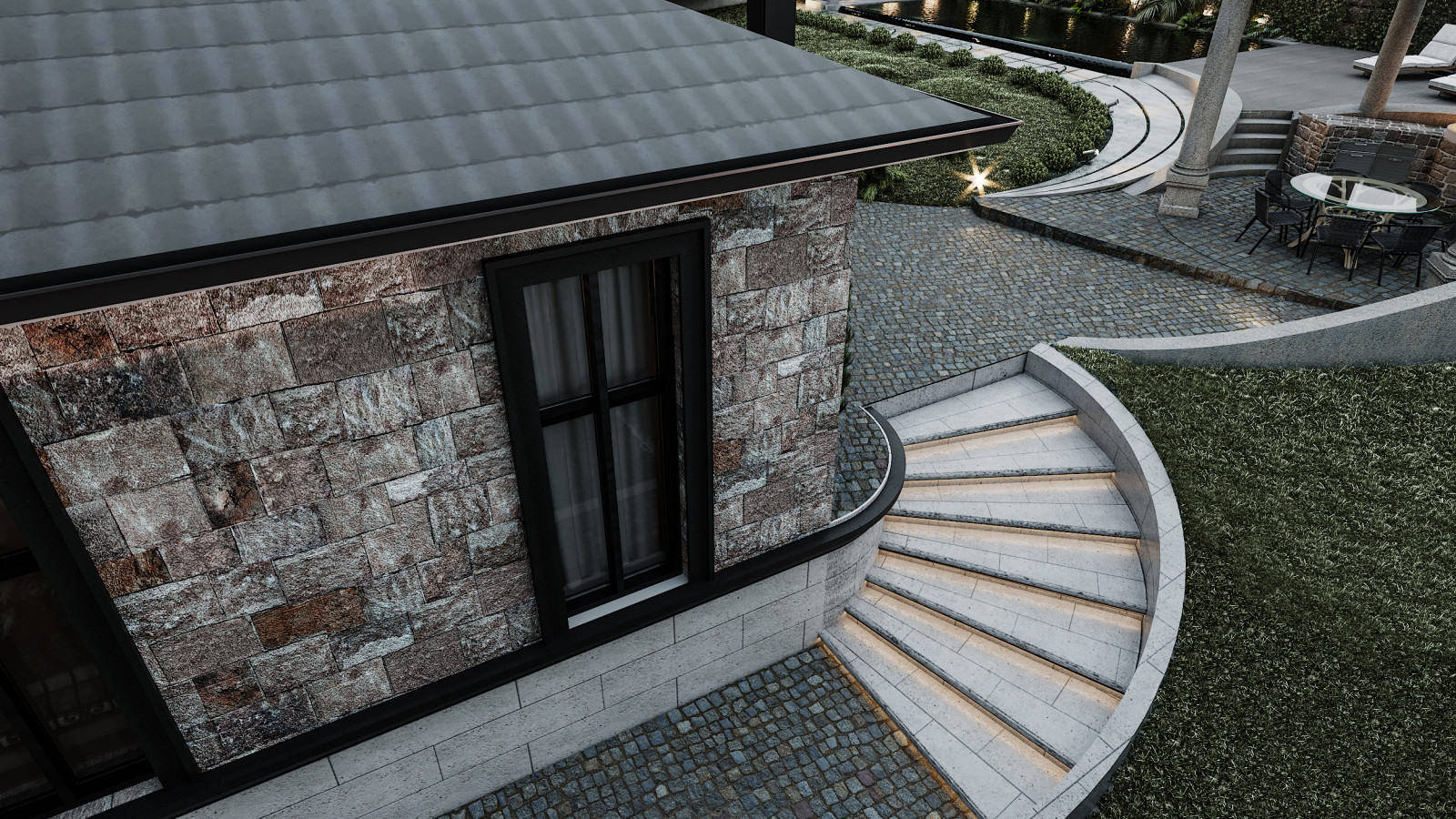 Dark Private House