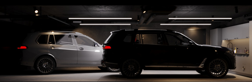 Гараж на две машины в частном доме