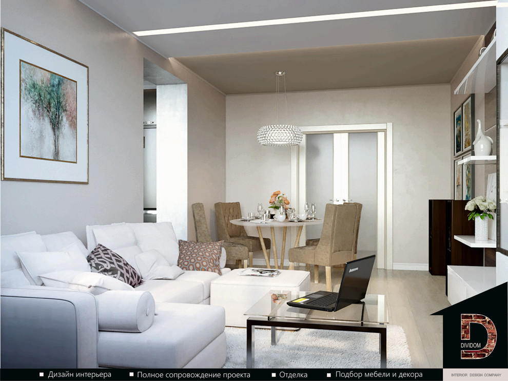 ДИЗАЙН КВАРТИРЫ СТУДИИ В СОВРЕМЕННОМ СТИЛЕ