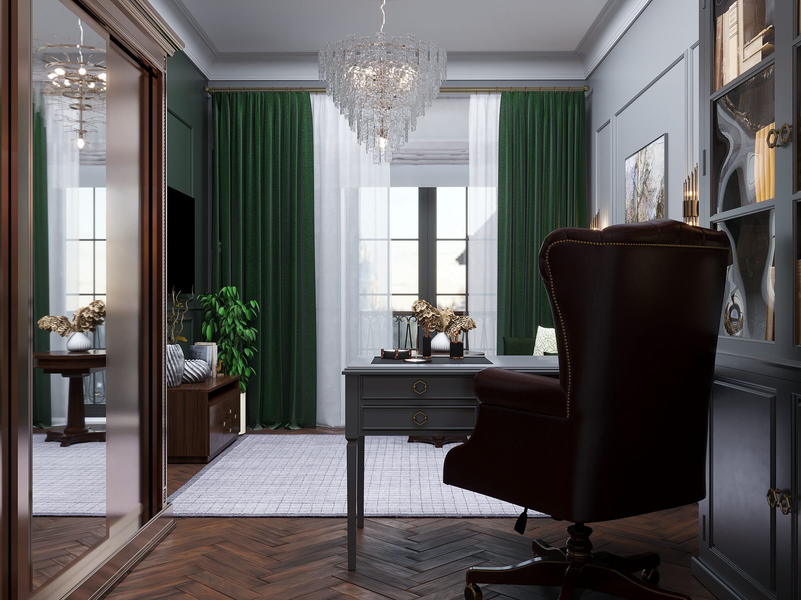 Обложка проекта: Дизайн-проект трехкомнатной квартиры для пары средних лет.