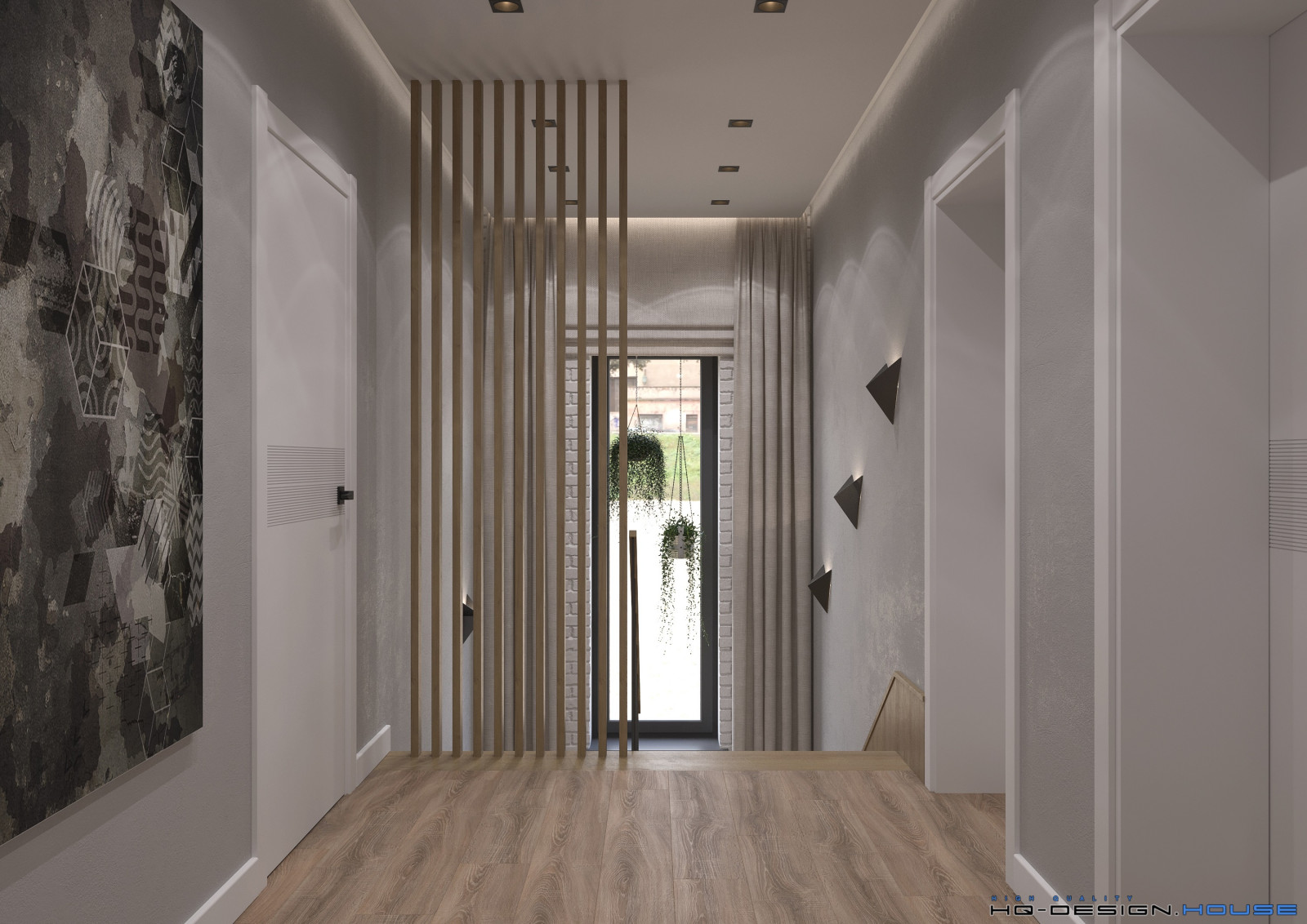 Кухня-гостиная в частном доме в современном стиле с элементами Лофт