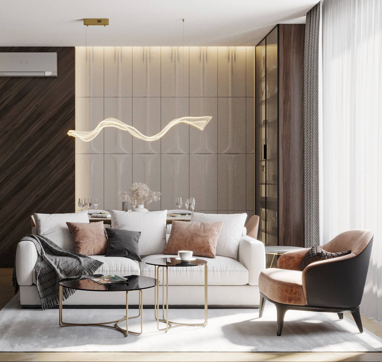 Уютная квартира в шоколадных и терракотовых оттенках