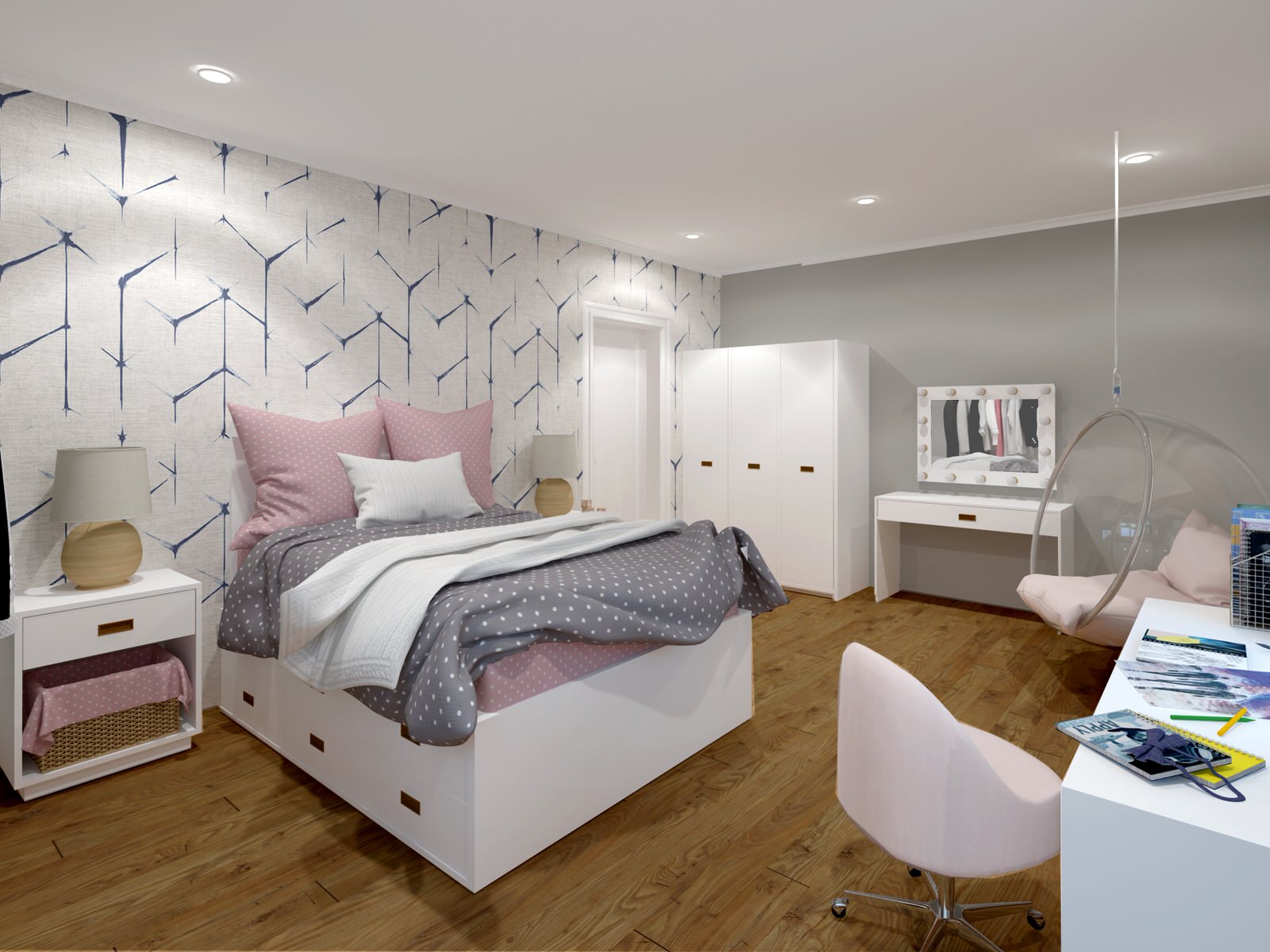 Обложка проекта: 3Д проект студии молодой девушке