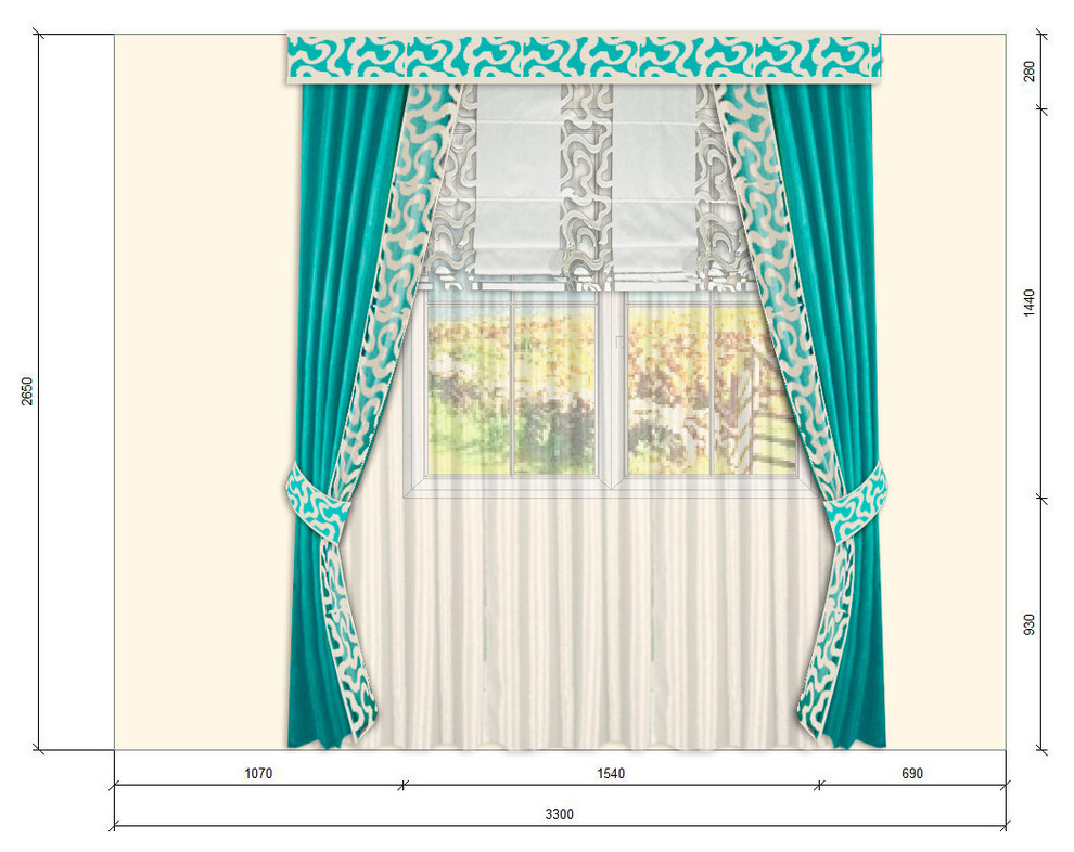 Эскизы штор