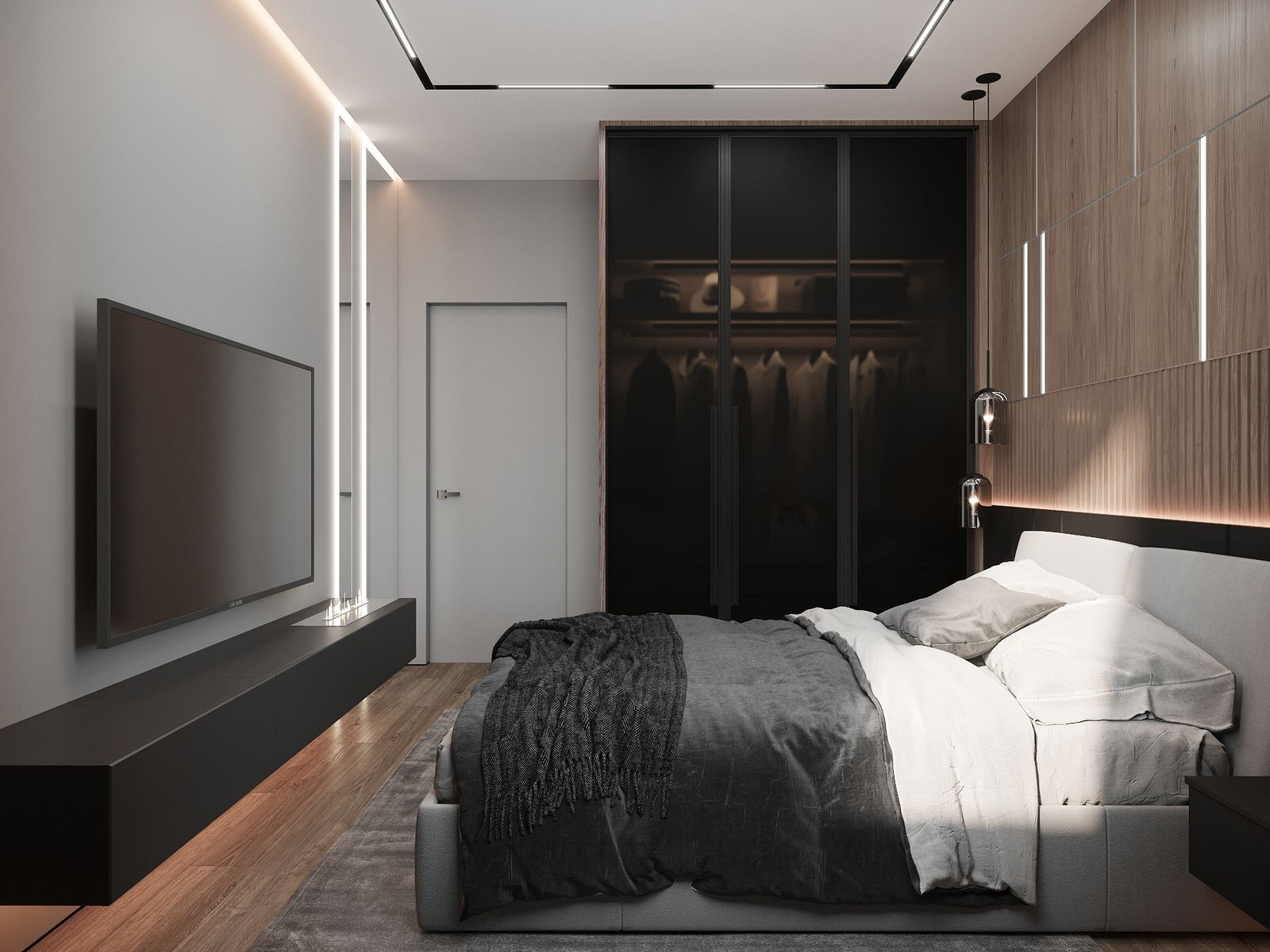 Дизайн трехкомнатной квартиры 65м² для молодой пары в ЖК Европейский квартал