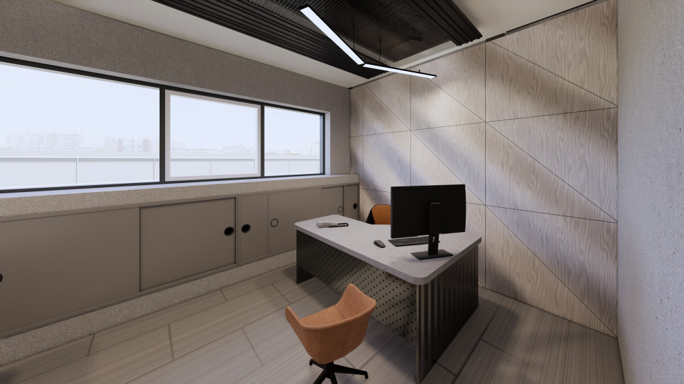 Интерьерные решения для встроенной офисной части при оконном производстве