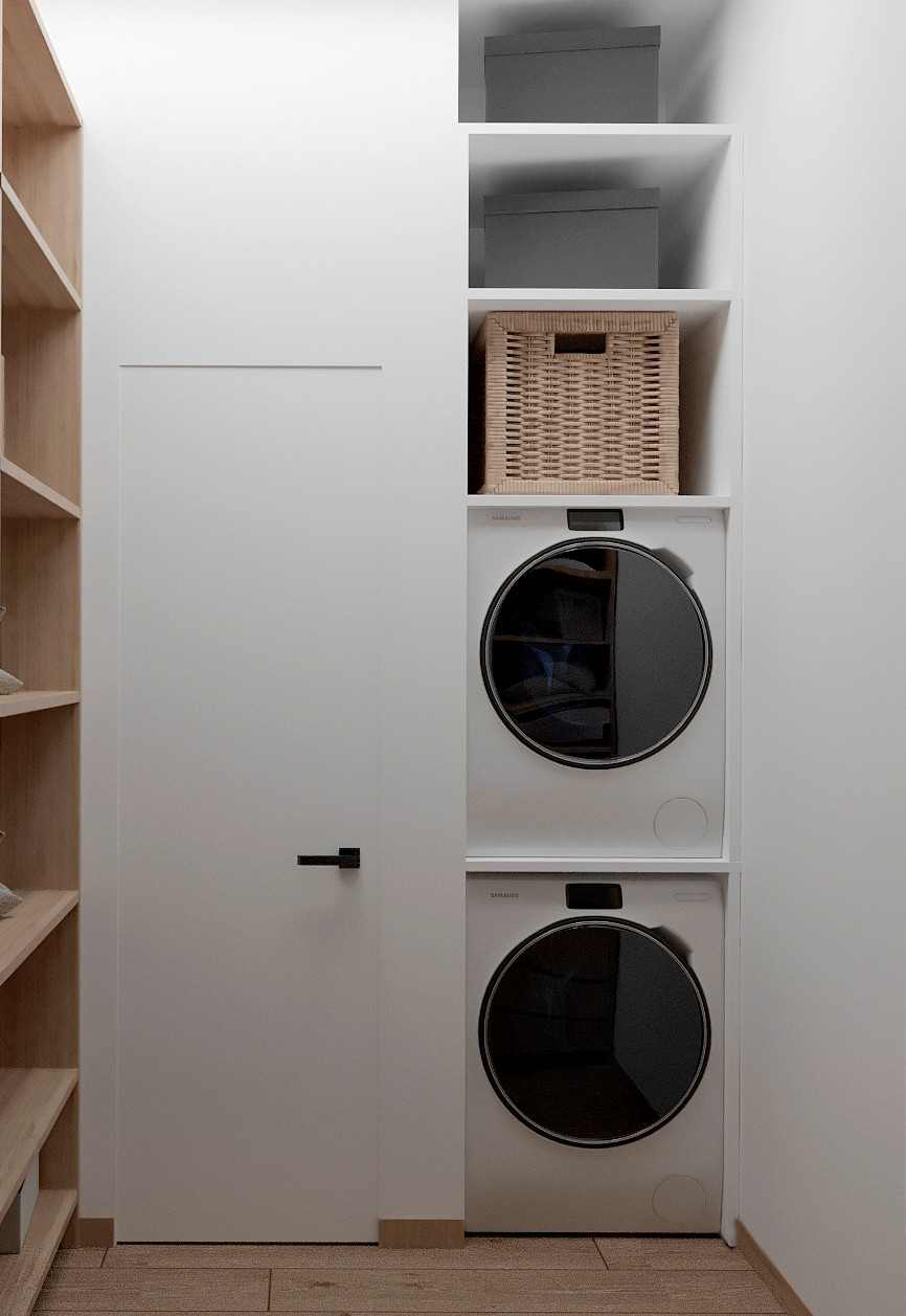 "Расправив крылья". Дизайн 3х - комнатной квартиры в стиле минимализм.