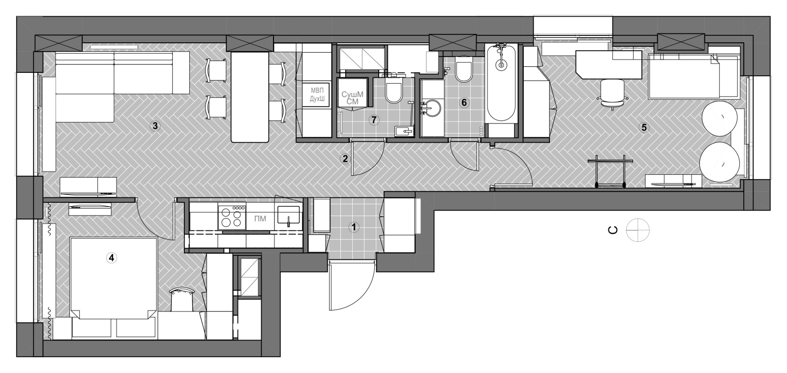 г. Москва, ЖК Хорошевский, 60м2