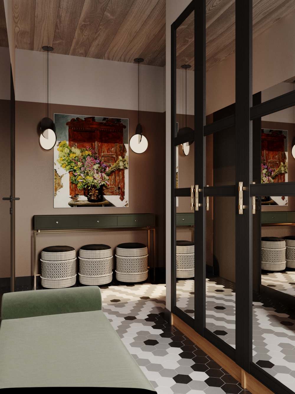 Загородный дом 147,7 м² с черными акцентами