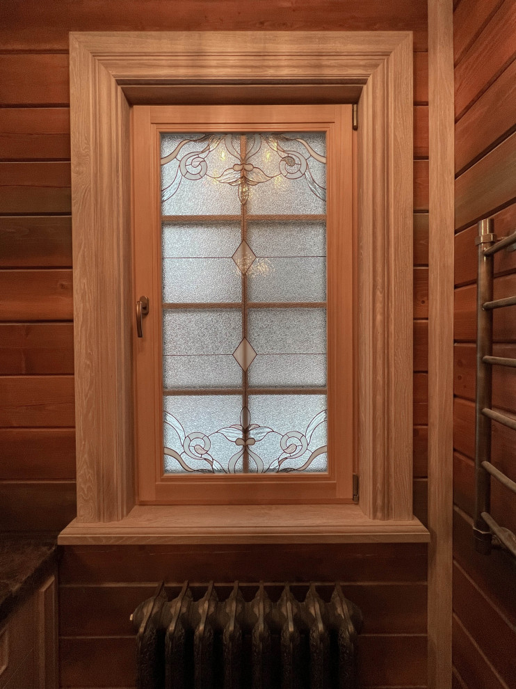 Особняк и Баня в русском стиле с витражом Тиффани