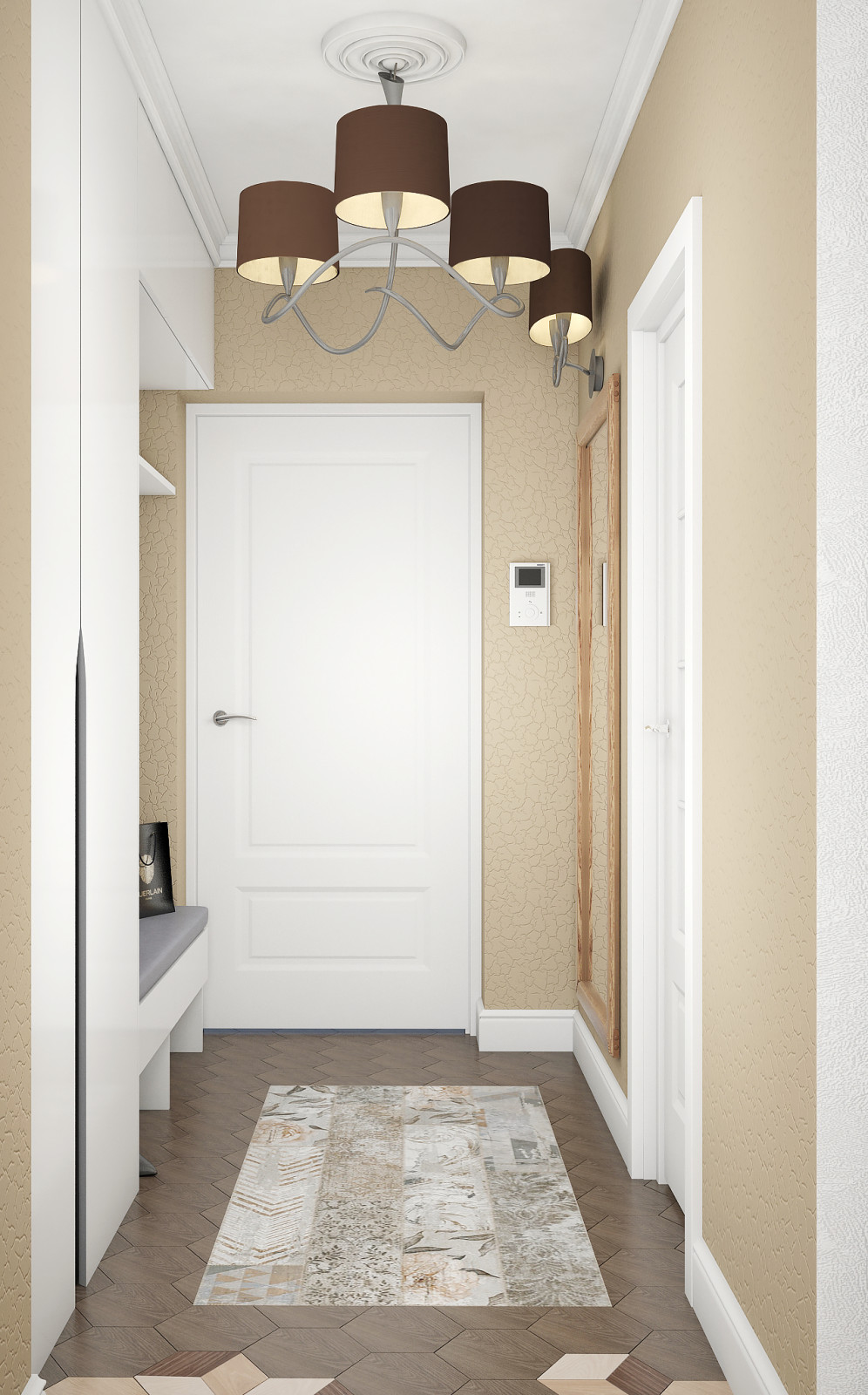 Дизайн интерьера 4-х комнатной квартиры S-79,0кв.м.