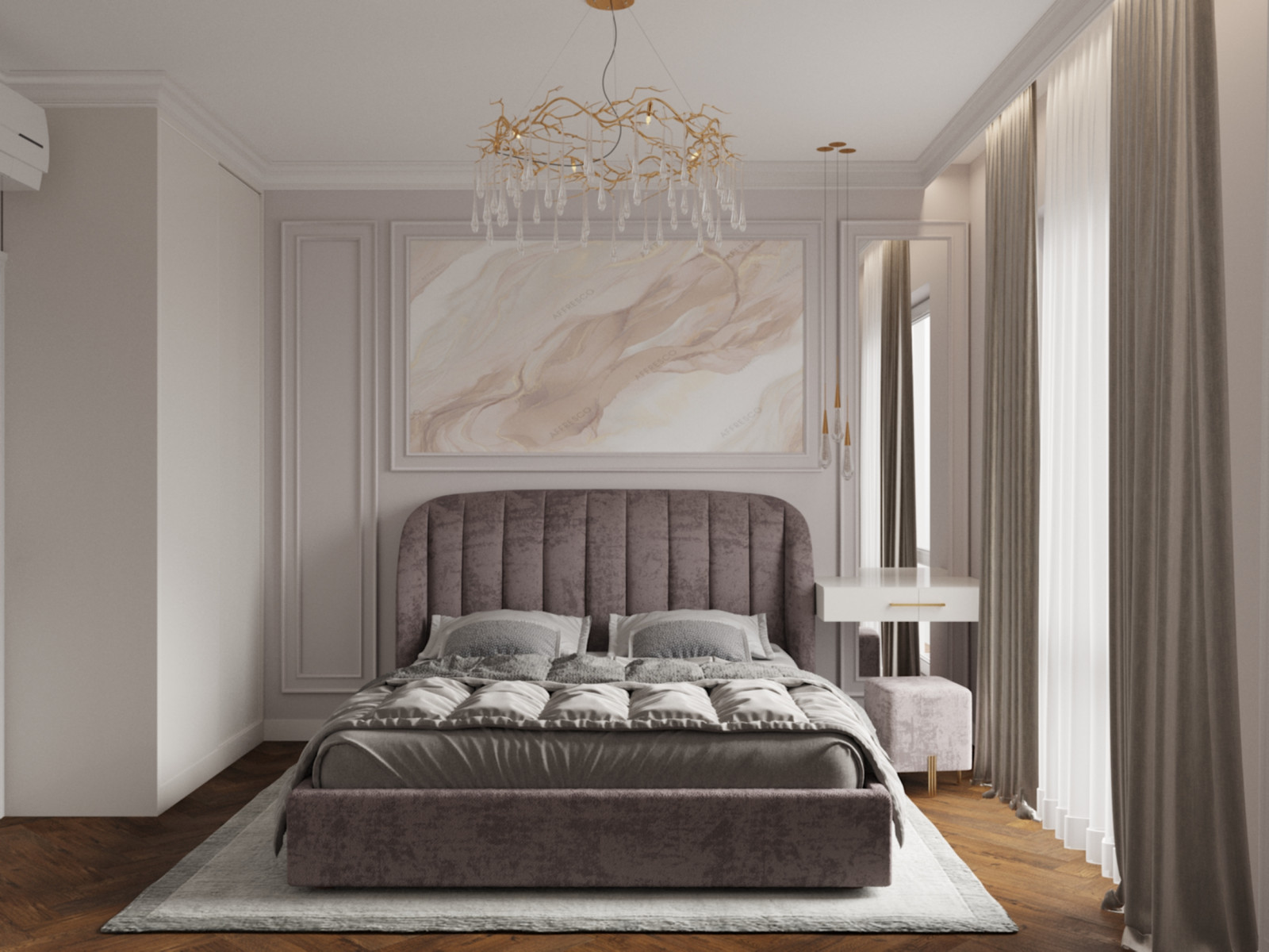 Нежная квартира неоклассика