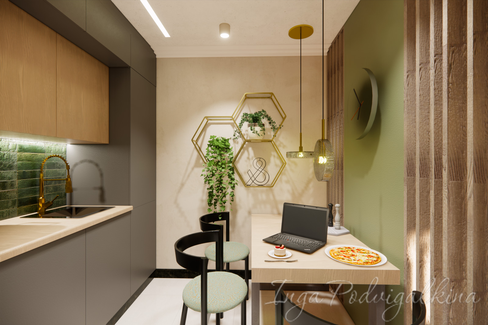 Студия в природных тонах