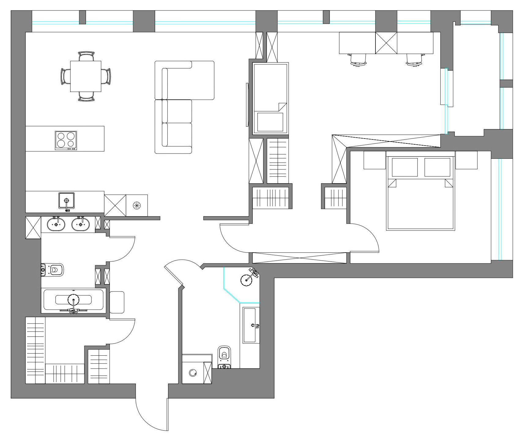 Поиск планировки: 8 вариантов (!) + финал для московской «двушки»