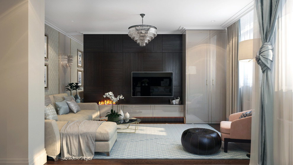 Дизайн квартиры в Киеве."Пудровый интерьер"