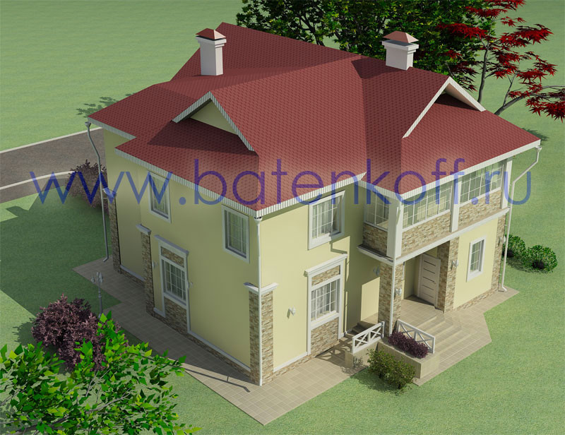 Дизайн фасадов коттеджа в пос.Исток