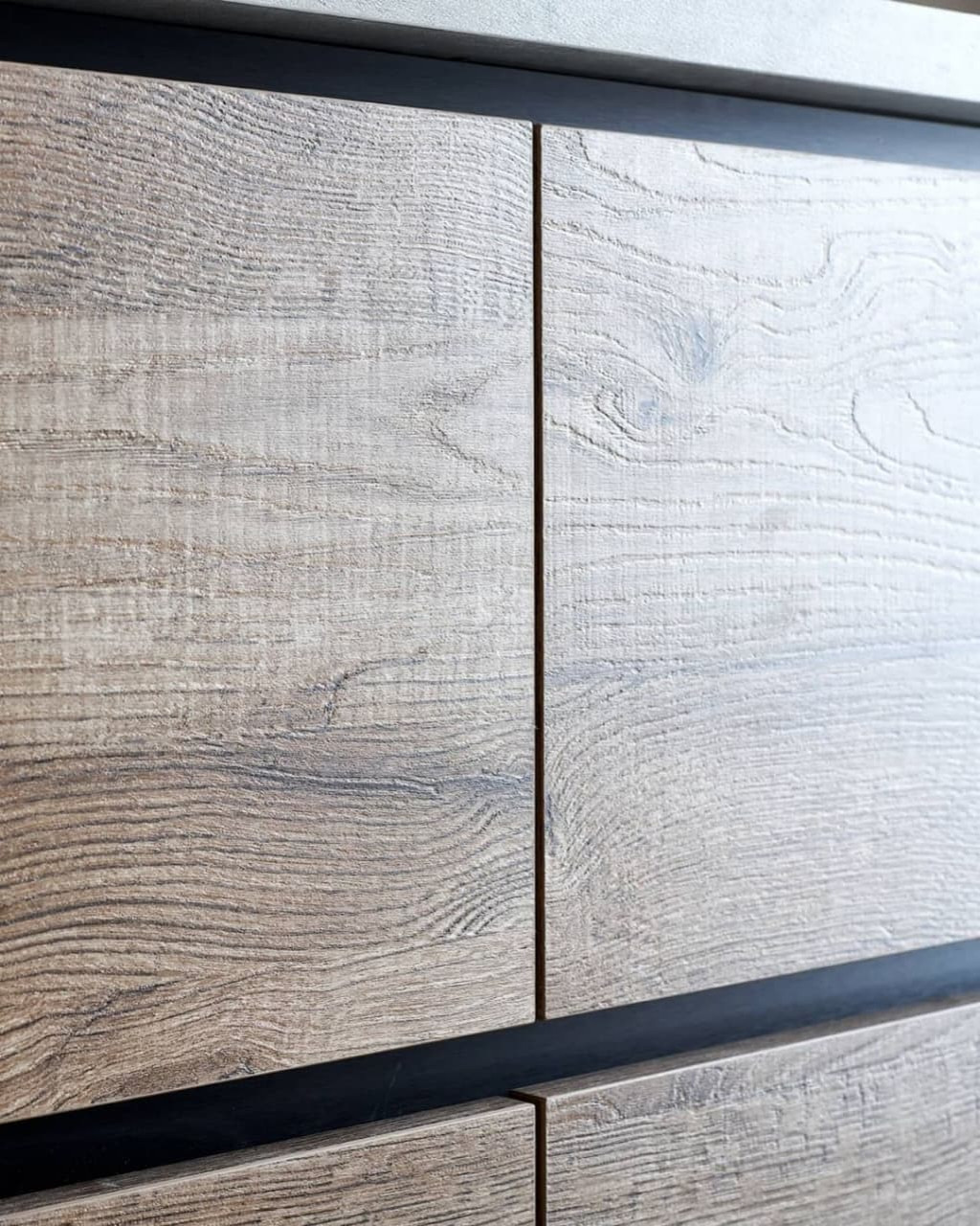 Дизайнерская навесная угловая кухня в стиле лофт