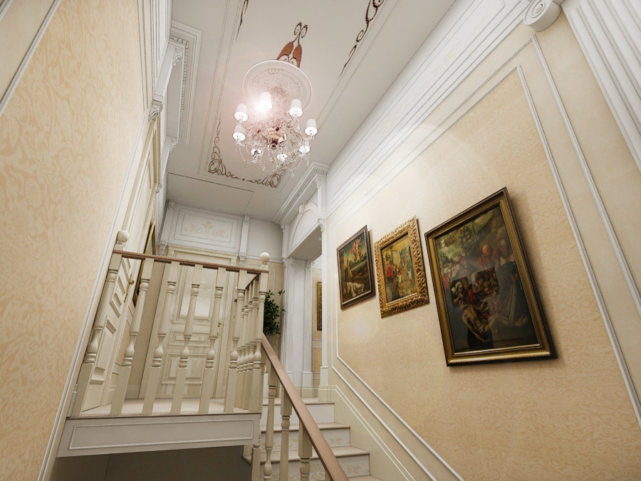 Интерьер загородного дома у озера