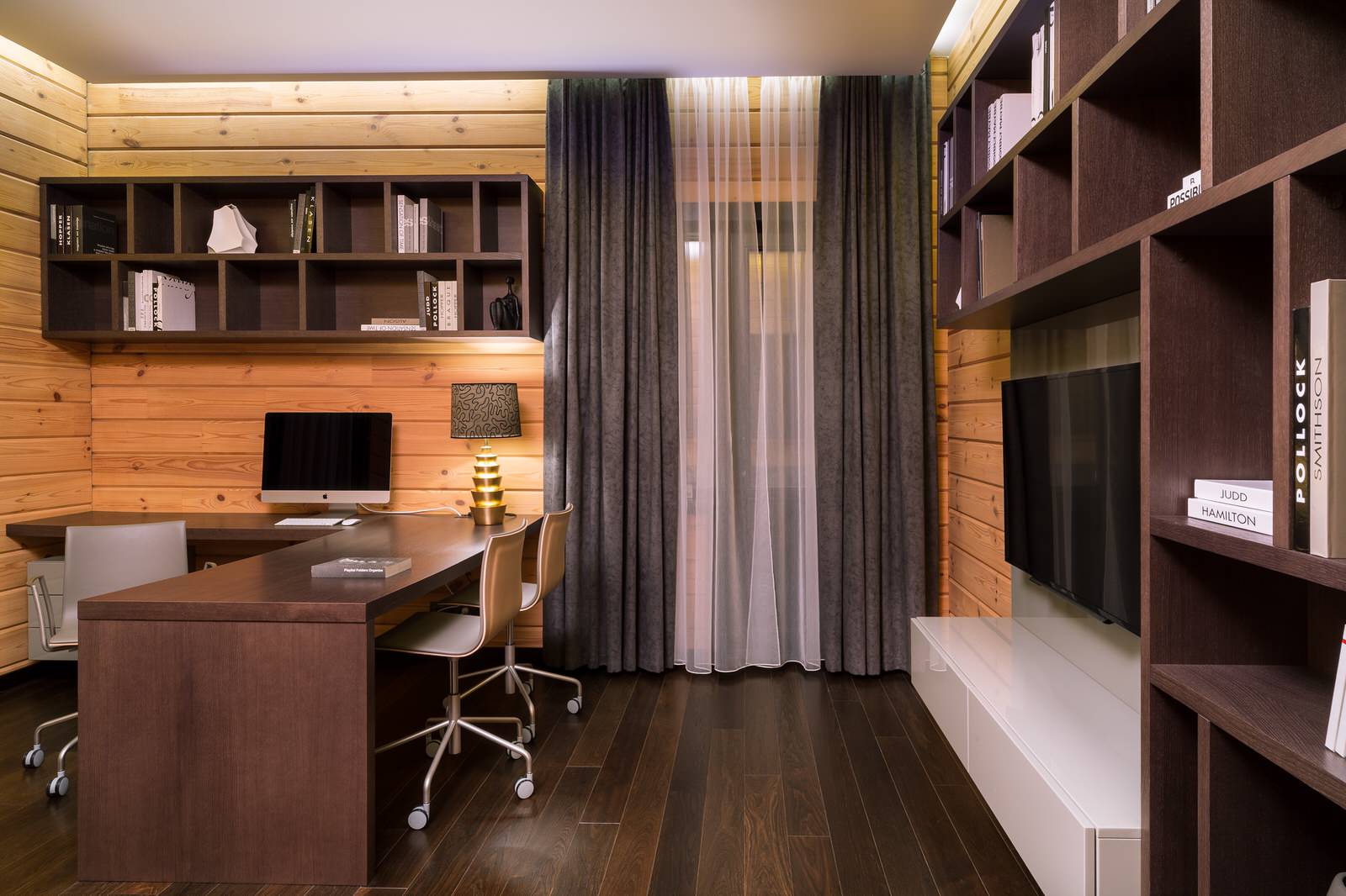 Интерьер деревянного особняка в подмосковном посёлке "Никольские озера"