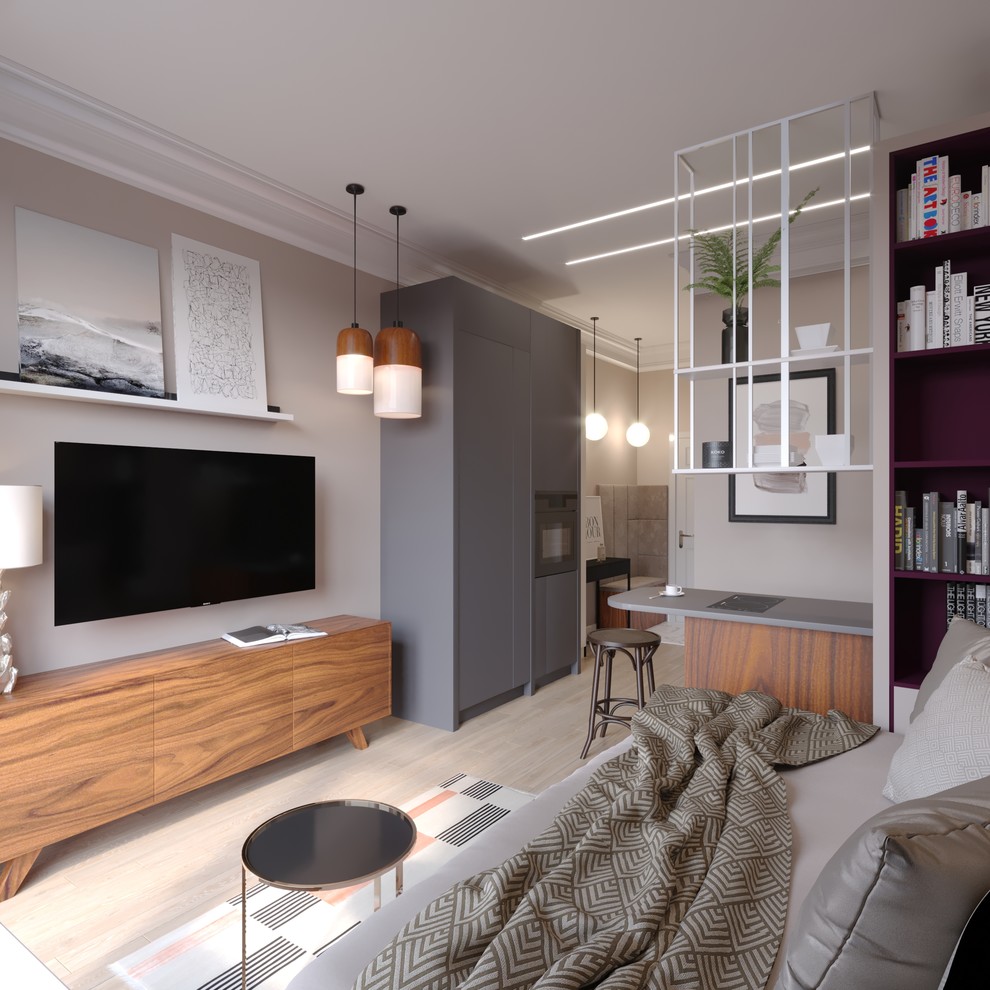 Обложка проекта: Студия 21,4 м2 "Окно в Париж"