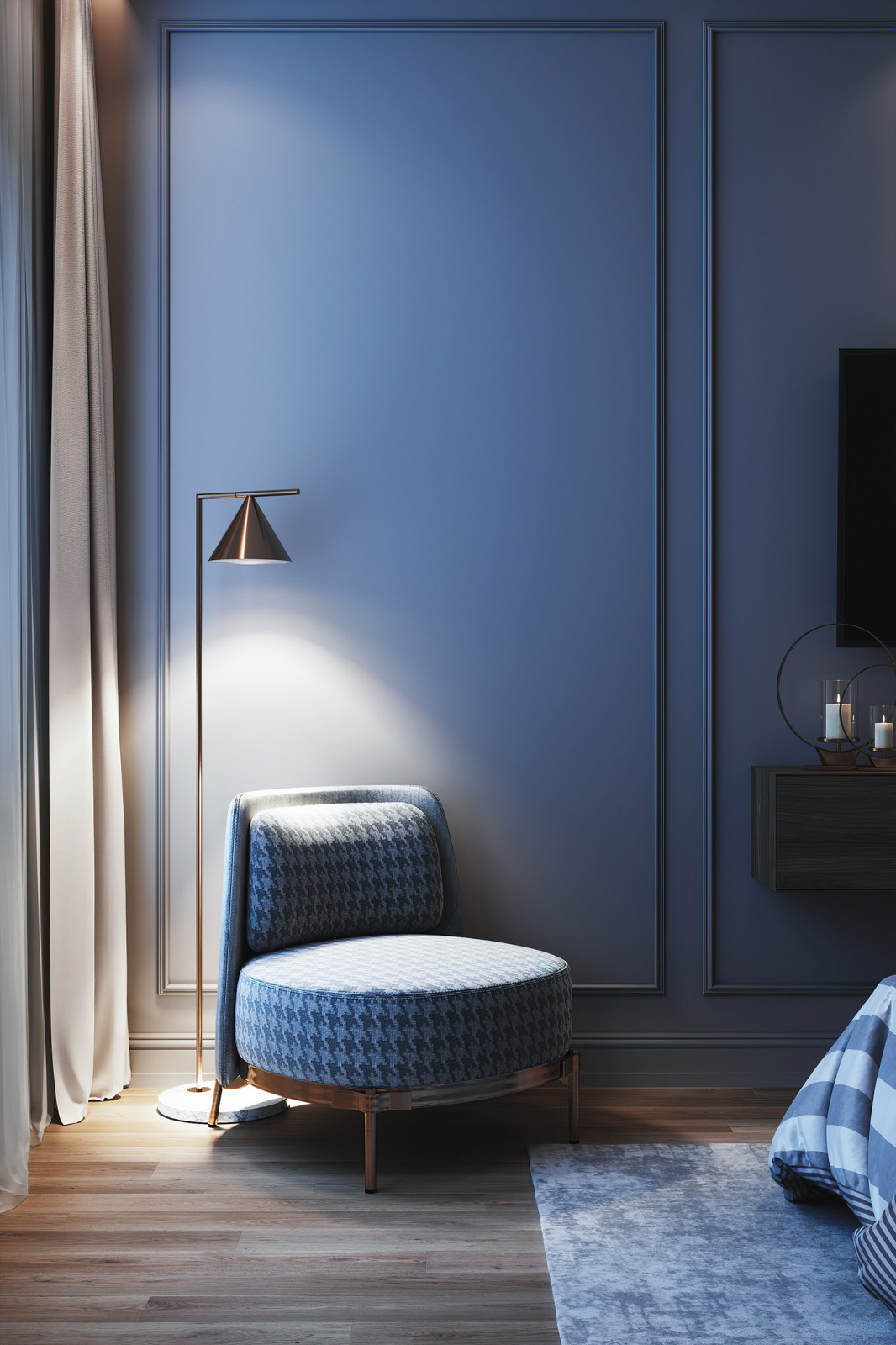 Обложка проекта: Дизайн спальни в двух цветовых вариантах