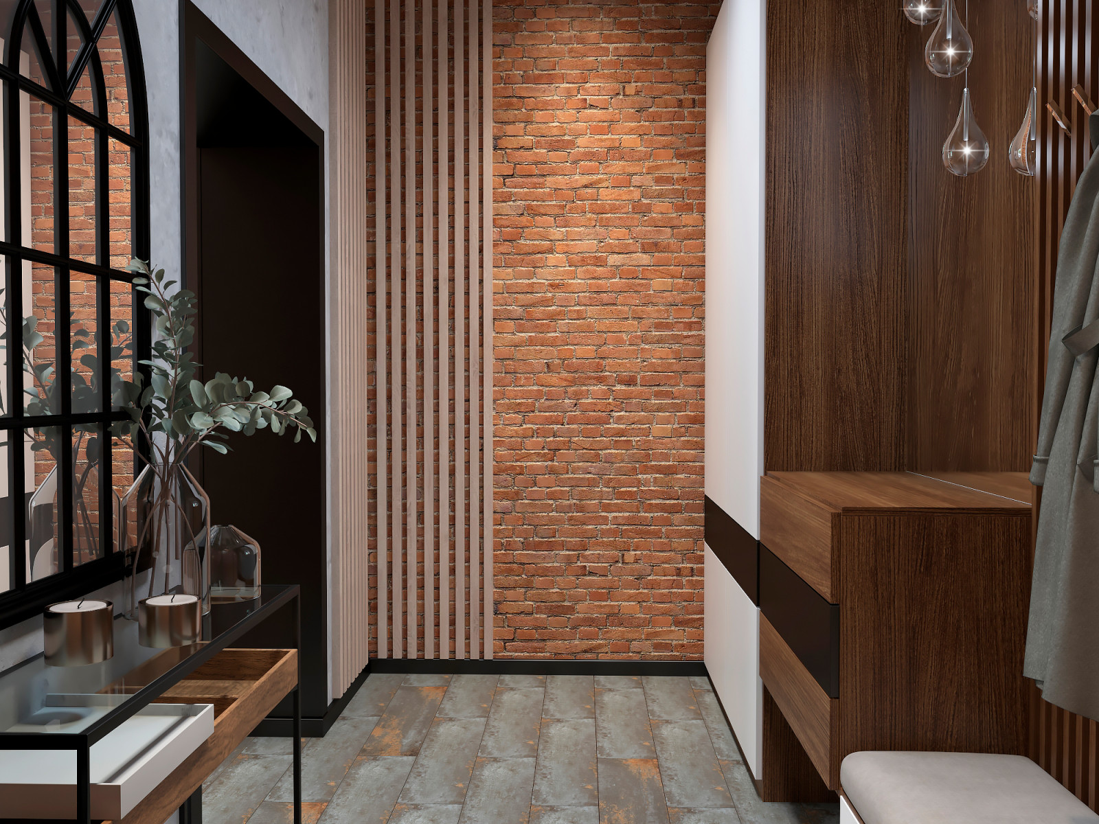 Сталинка-лофт. Гостиная-кухня